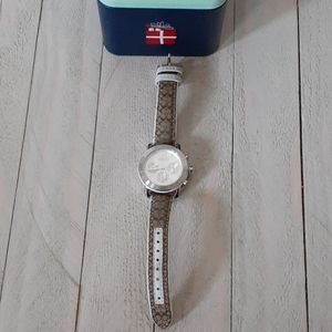 Authentic Coach watch silver hardware